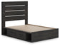 Hollivern Full Panel Bed with Storage, Dresser and Mirror