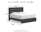 Hollivern King Panel Bed, Dresser and Mirror