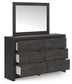 Hollivern Full Panel Storage Bed, Dresser, Mirror and Nightstand
