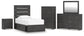 Hollivern Twin Panel Storage Bed, Dresser, Mirror, Chest and Nightstand