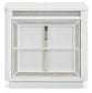 Chalanna California King Upholstered Storage Bed, Dresser, Mirror and Nightstand
