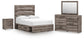 Graystorm Full Panel Storage Bed, Dresser, Mirror and Nightstand