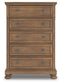 Feddinger King Panel Bed with Mirrored Dresser, Chest and Nightstand