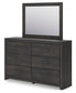 Hollivern Full Panel Bed, Dresser, Mirror, Chest and Nightstand