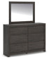 Fraluna Queen Panel Storage Bed, Dresser, Mirror and Nightstand