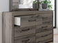 Graystorm Full Panel Bed, Dresser, Mirror and Nightstand