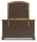 Feddinger King Storage Sleigh Bed with Mirrored Dresser