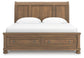 Feddinger King Storage Sleigh Bed with Mirrored Dresser