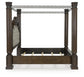 Maylee King Canopy Bed, Dresser and Mirror