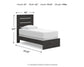 Hollivern Twin Panel Bed, Dresser and Mirror