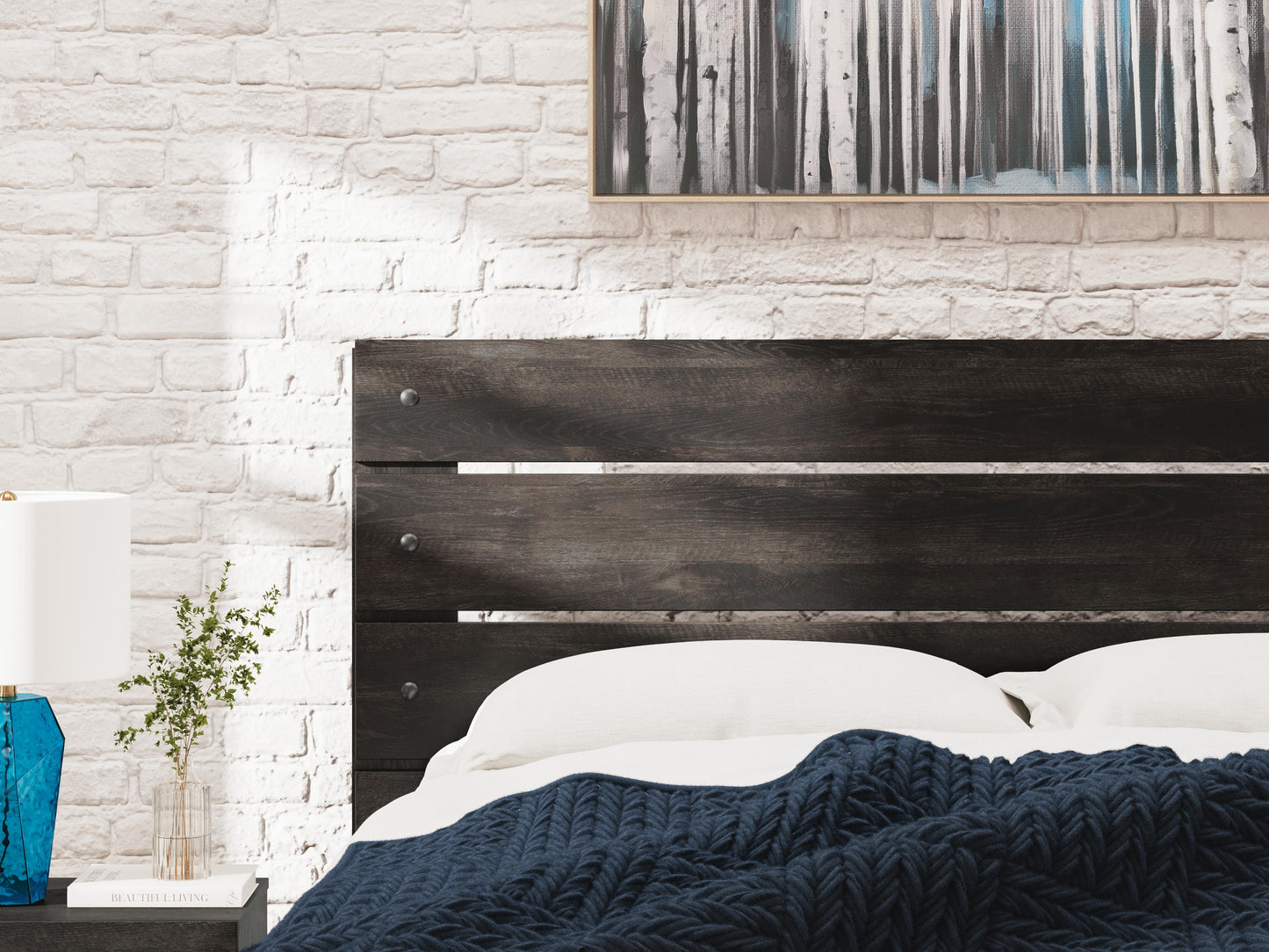 Hollivern Queen Panel Bed, Dresser, Mirror, Chest and Nightstand