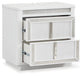 Chalanna California King Upholstered Storage Bed, Dresser, Mirror, Chest and Nightstand