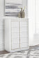 Chalanna California King Upholstered Storage Bed, Dresser, Mirror, Chest and Nightstand