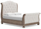 Ardenfield Queen Upholstered Sleigh Bed, Dresser and Mirror