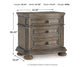 Ardenfield King Upholstered Sleigh Bed, Dresser, Mirror, Chest and Nightstand