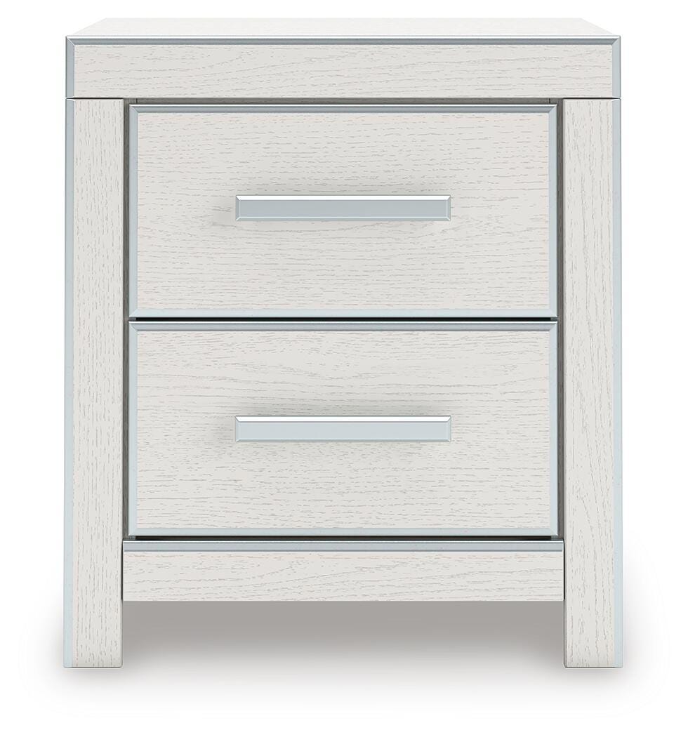 Zuraleus King Upholstered Panel Platform Bed, Dresser, Mirror and Nightstand
