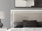 Zuraleus Queen Upholstered Panel Platform Storage Bed, Dresser, Mirror, Chest and Nightstand