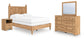 Aleaport Full Panel Bed with Mirrored Dresser and Nightstand