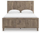 Rusticott Queen Panel Bed with Mirrored Dresser and Nightstand