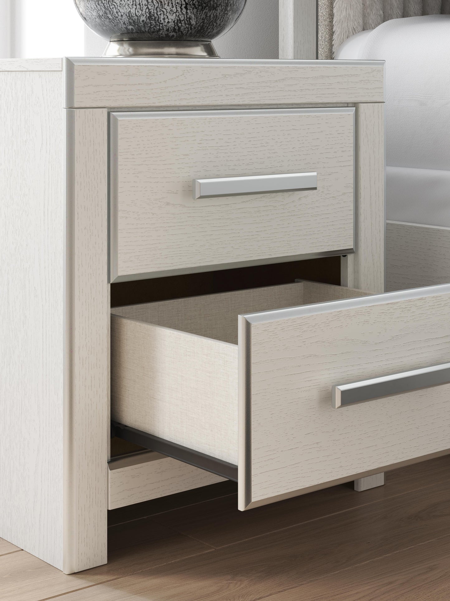Zuraleus California King Upholstered Bed, Dresser, Mirror, Chest and Nightstand