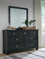 Lanolee Full Panel Storage Bed, Dresser and Mirror