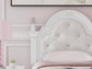 Kozlani Twin Upholstered Panel Storage Bed, Dresser and Mirror