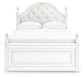 Kozlani Full Upholstered Panel Bed, Dresser and Mirror