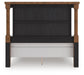 Rowlenstown Queen Poster Bed with Mirrored Dresser and Nightstand
