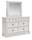 Rowlenstown King Poster Bed, Dresser and Mirror