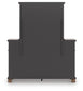 Rowlenstown King Poster Bed with Mirrored Dresser and Nightstand
