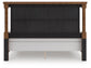 Rowlenstown King Poster Bed with Mirrored Dresser and Nightstand