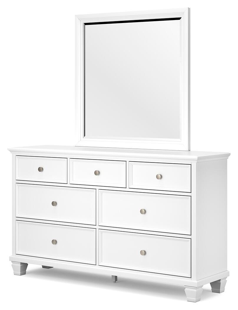 Fortman California King Panel Storage Bed, Dresser and Mirror