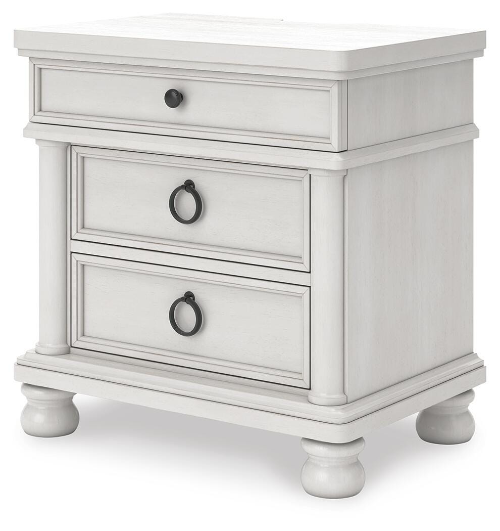 Rowlenstown California King Poster Bed, Dresser, Mirror and Nightstand