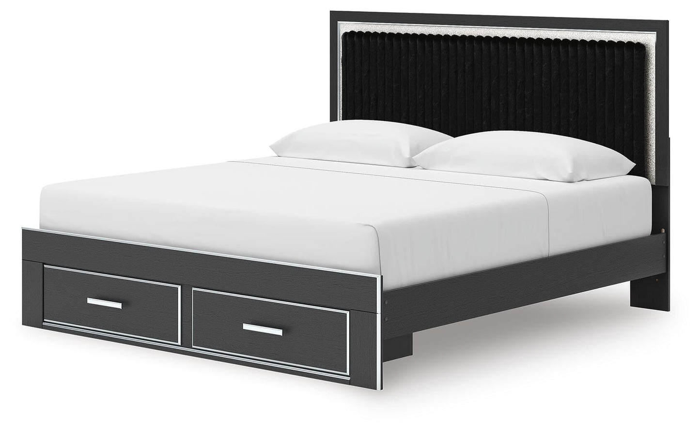 Zuraleus King Upholstered Panel Storage Bed