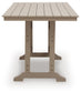 Seacliff Beach RECT COUNTER TABLE W/UMB OPT