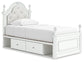 Kozlani Twin Upholstered Panel Bed with Storage
