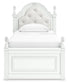 Kozlani Twin Upholstered Panel Bed with Storage