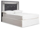 Lodanna Full Upholstered Panel Headboard Bed with Mirrored Dresser, Chest and Nightstand
