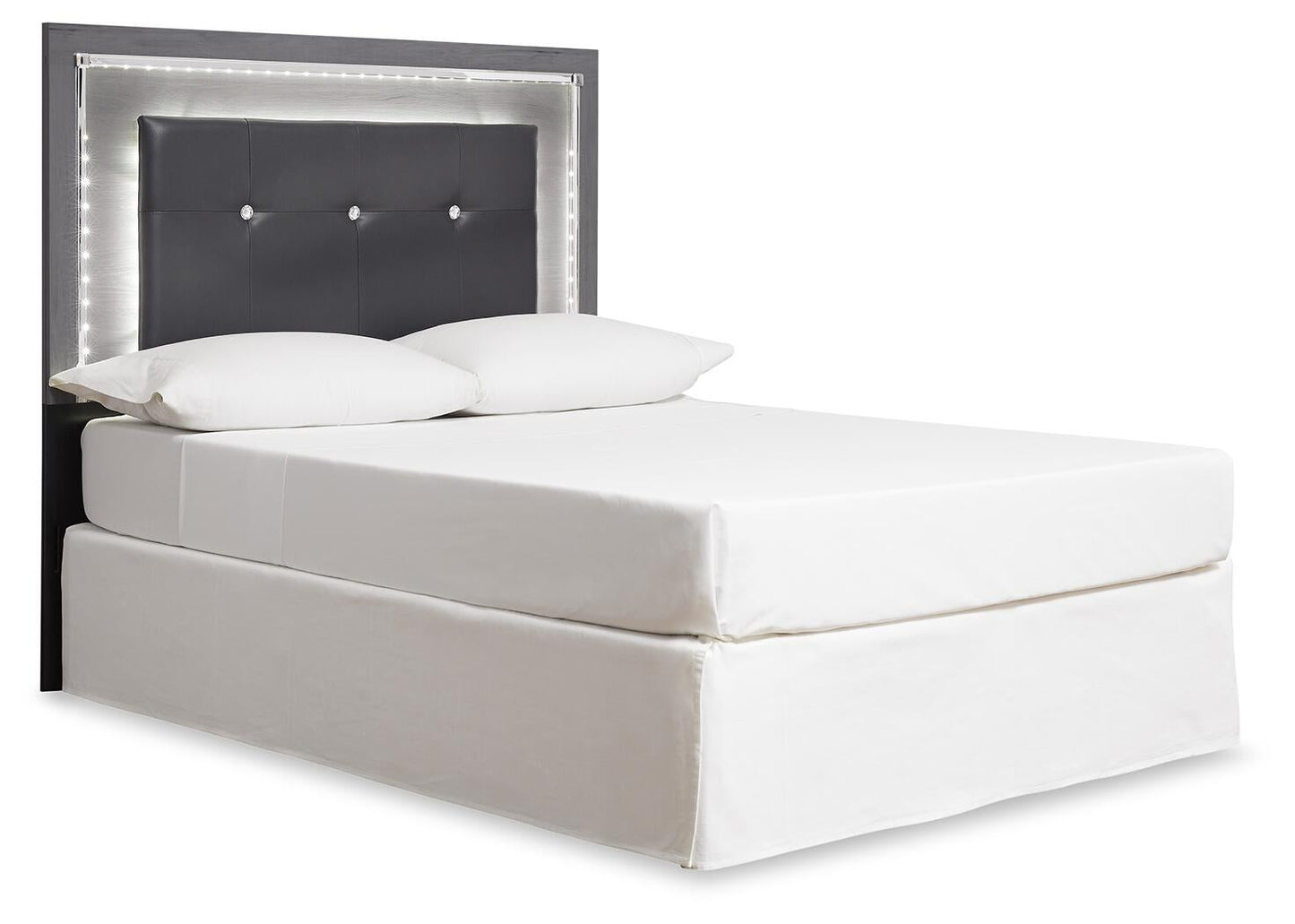 Lodanna Queen/Full Upholstered Panel Headboard Bed with Mirrored Dresser