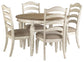Realyn Dining Table and 4 Chairs