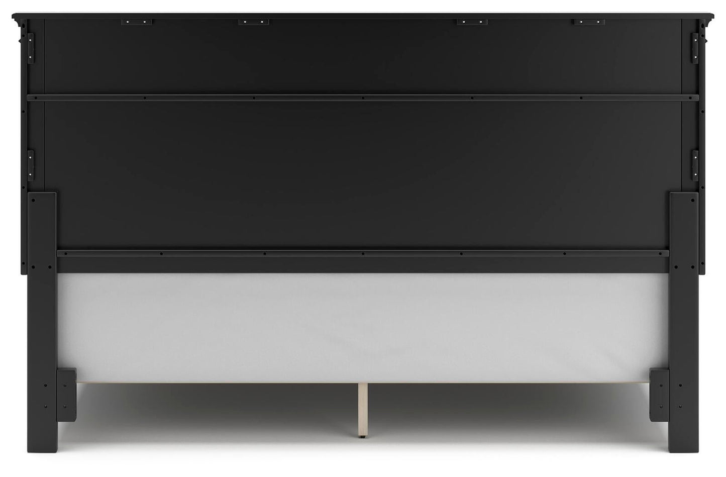 Lanolee King Panel Bed with Mirrored Dresser and Nightstand