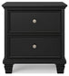 Lanolee King Panel Bed with Mirrored Dresser and Nightstand