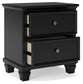 Lanolee King Panel Bed with Mirrored Dresser and Nightstand