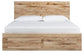 Hyanna King Panel Storage Bed with 2 Under Bed Storage Drawers, Dresser and Mirror