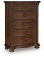 Lavinton Queen Poster Bed, Dresser, Mirror, Chest and Nightstand