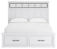 Ashbryn California King Panel Storage Bed, Dresser, Mirror and Nightstand