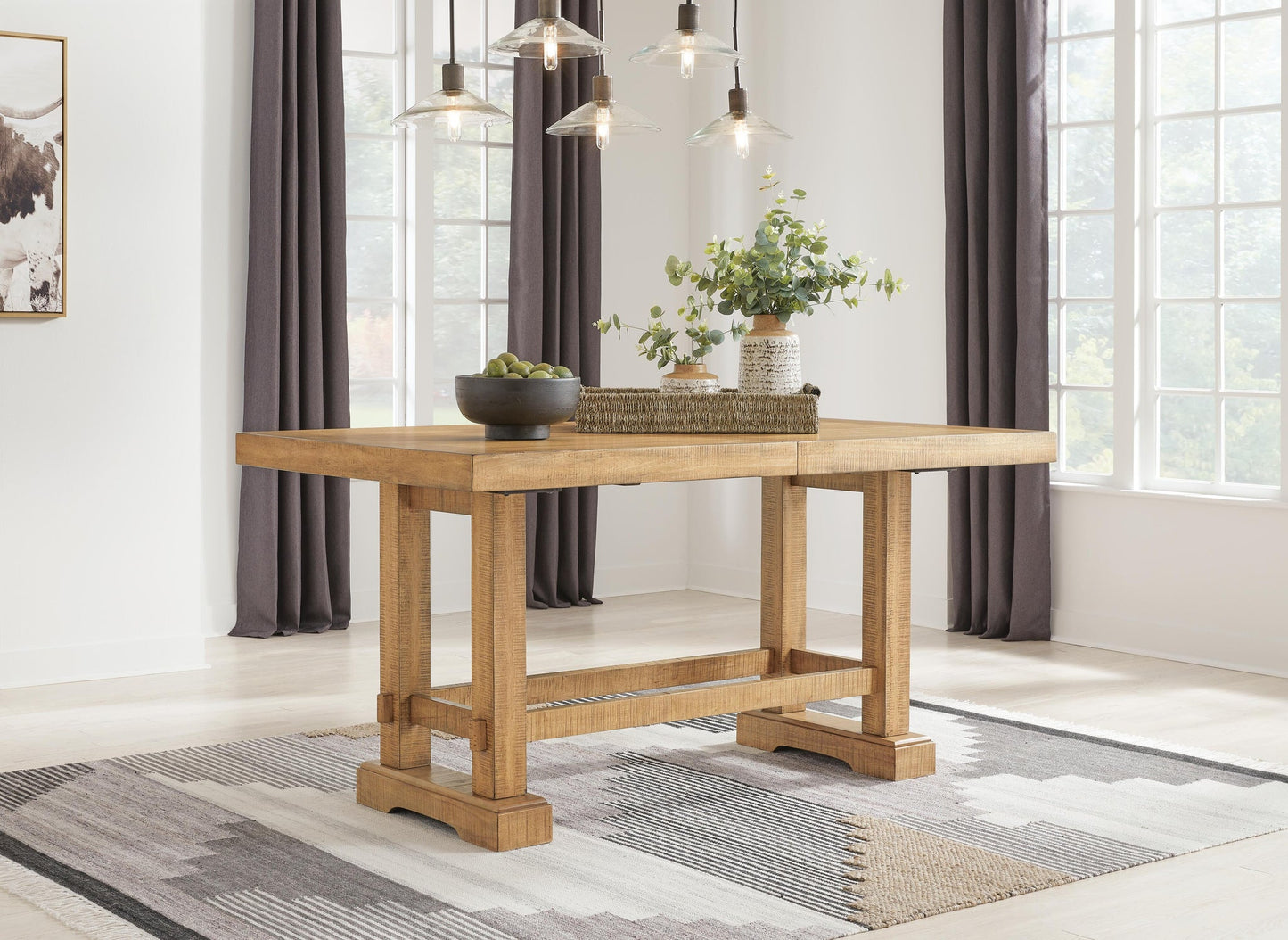 Havonplane Counter Height Dining Table and 10 Barstools