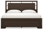 Covetown King Panel Bed with Mirrored Dresser and Nightstand