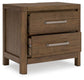 Cabalynn California King Panel Bed with Storage with Mirrored Dresser and Nightstand