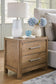 Cabalynn California King Panel Bed with Storage with Mirrored Dresser and Nightstand